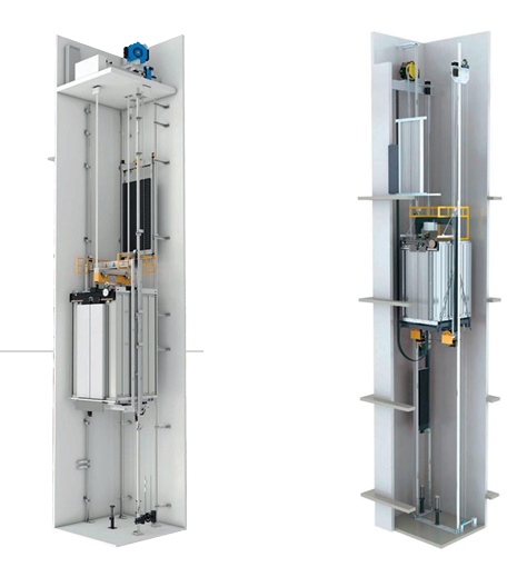Alternative elevator shaft system arrangements
